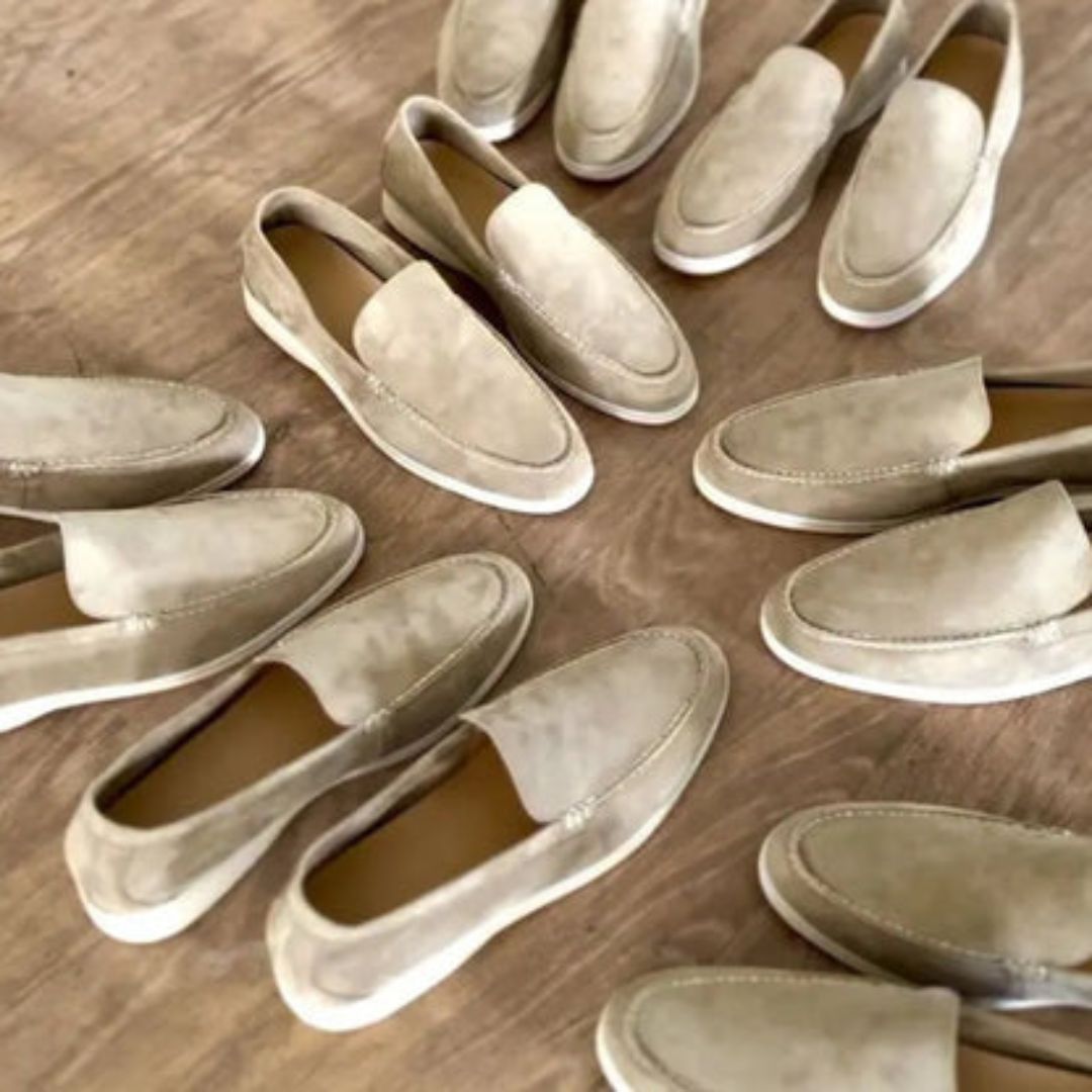 "Erik elegant läderloafers i beige, design med premium komfort, sofistikerat val för moderna män"