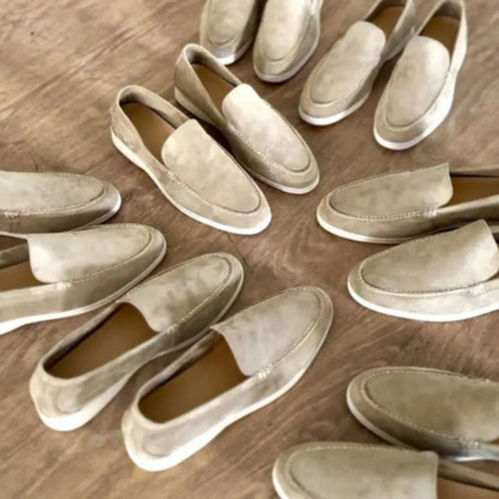 "Erik elegant läderloafers i beige, design med premium komfort, sofistikerat val för moderna män"