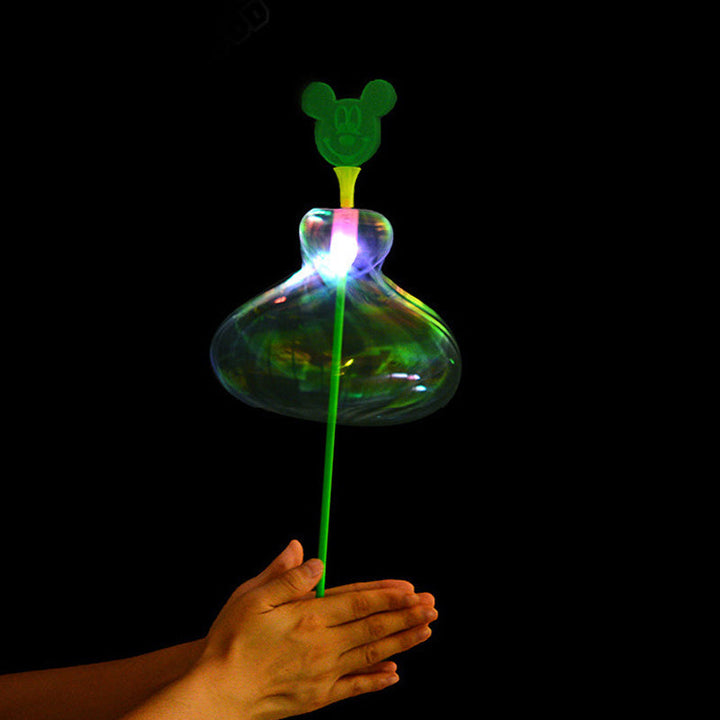 Färgglad bubbelstav för barn, 32 cm, skapar oändliga ljusreflekterande bubblor. Perfekt för lek och dekoration.