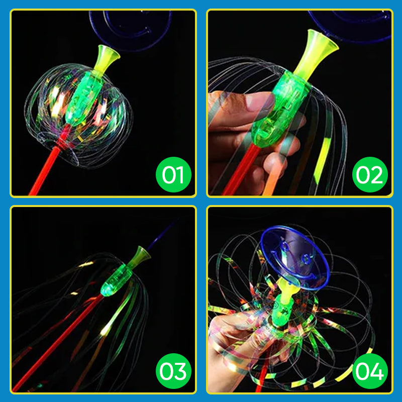 Färgglad bubbelstav för barn, 32 cm, skapar oändliga ljusreflekterande bubblor. Perfekt för lek och dekoration.