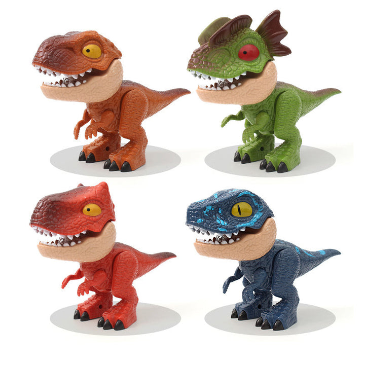 "Färgglad dinosaurie brevpapper leksak med pennvässare, suddgummi och pennhållare, perfekt för barnens kreativitet."