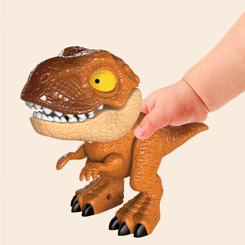 "Färgglad dinosaurie brevpapper leksak med pennvässare, suddgummi och pennhållare, perfekt för barnens kreativitet."
