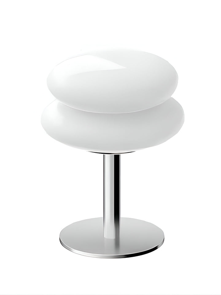 "Färgglad macaroninspirerad bordslampa av glas och järn med trendig design för livlig atmosfär och stilfull dekor."