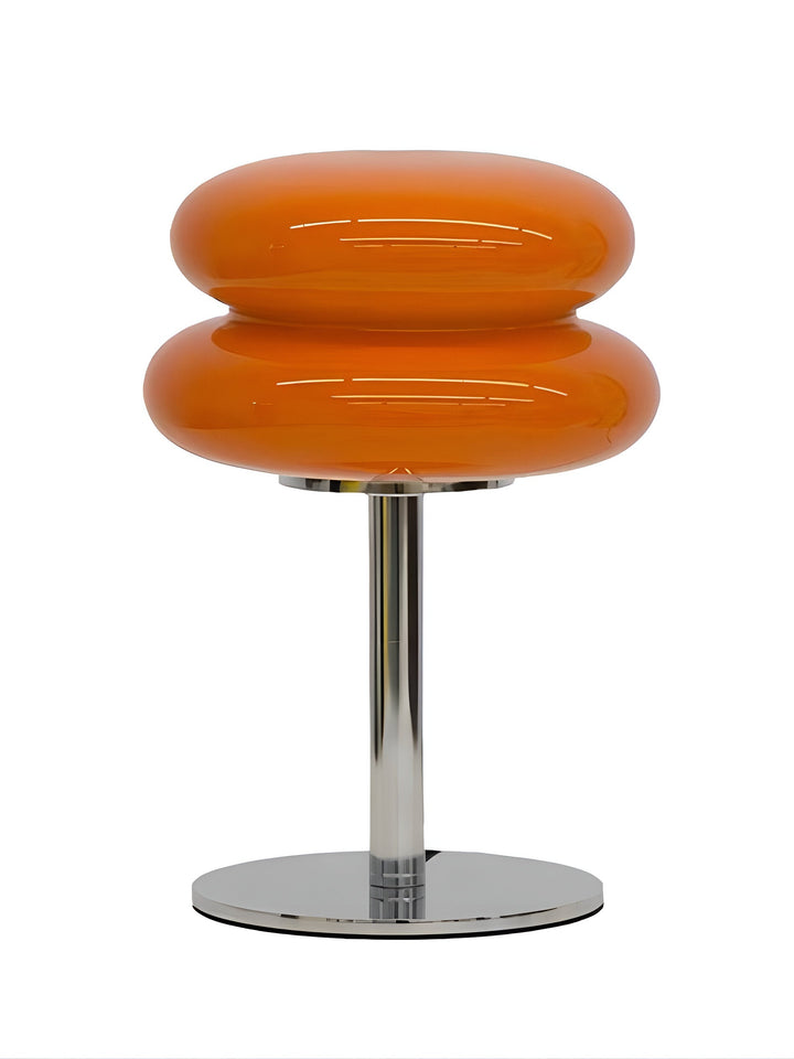 "Färgglad macaroninspirerad bordslampa av glas och järn med trendig design för livlig atmosfär och stilfull dekor."