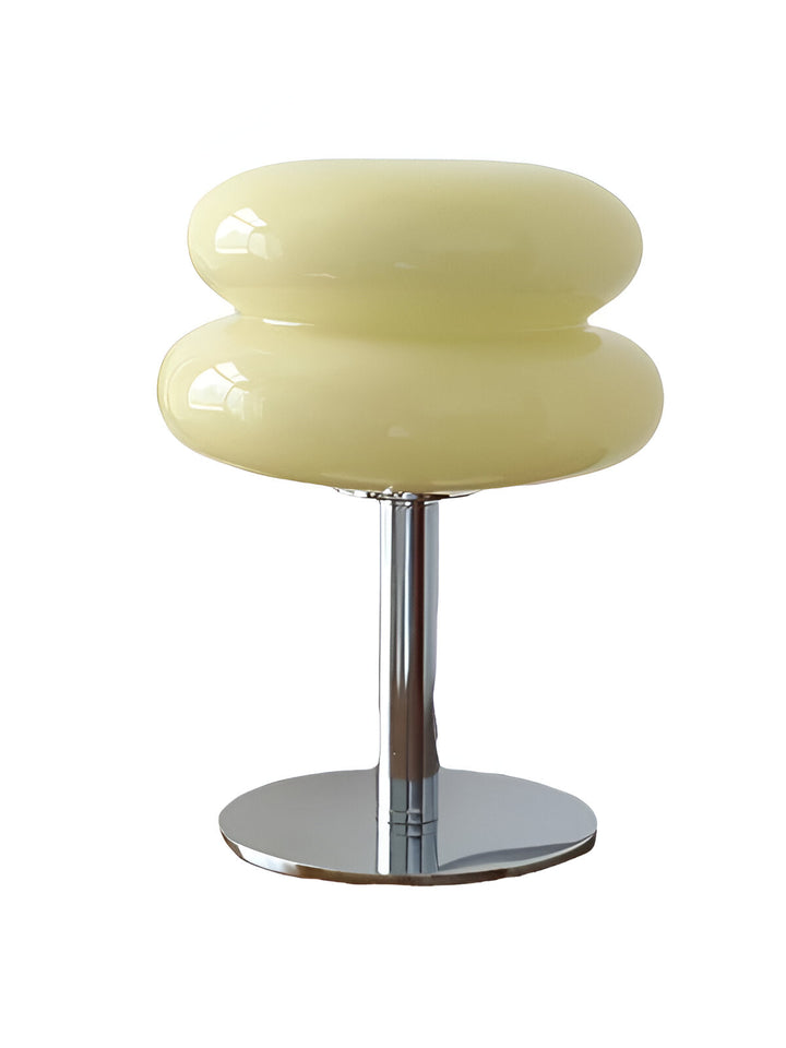 "Färgglad macaroninspirerad bordslampa av glas och järn med trendig design för livlig atmosfär och stilfull dekor."