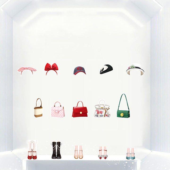 "Färgglad magnetisk klä-upp docka för flickor, med mångsidiga kläder och tillbehör, stimulerar kreativt lekande."