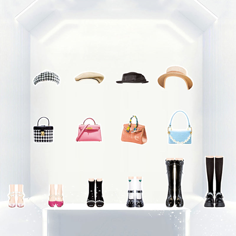 "Färgglad magnetisk klä-upp docka för flickor, med mångsidiga kläder och tillbehör, stimulerar kreativt lekande."