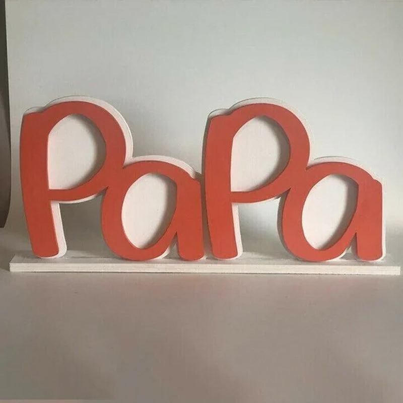 "Färgglad pappa tavelram i trä med rörande inskriptioner, perfekt present för fars dag eller födelsedag."
