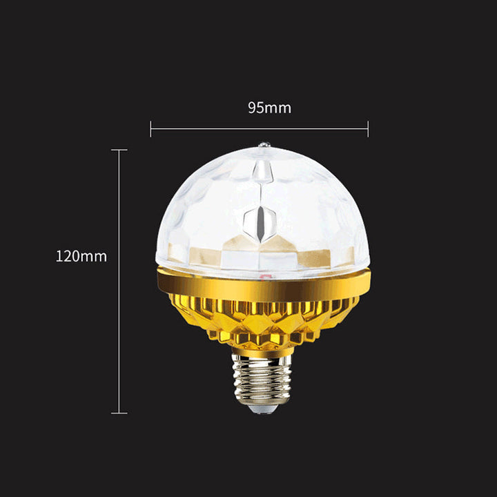 "Färgglad roterande LED-bolljus, skapar festligt ljusspel på väggar och tak, perfekt som dekorativ belysning."