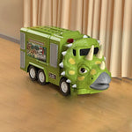 Grön triceratops med batteri