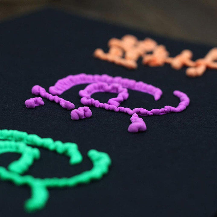 "Färgglada DIY Bubbel Popcorn Ritpennor, 6 st, skapar fluffiga 3D-effekter på papper, glas och plast för barnens konstprojekt