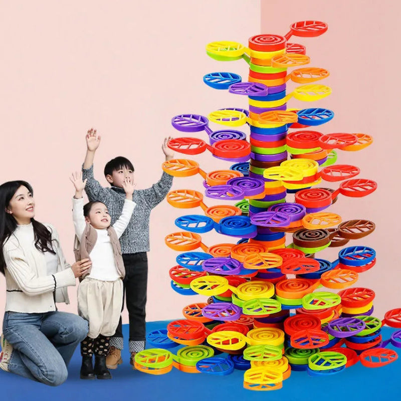 "Färgglada staplingsblockleksaker i ABS-plast för barn, främjar kreativitet och motoriska färdigheter med levande färger."