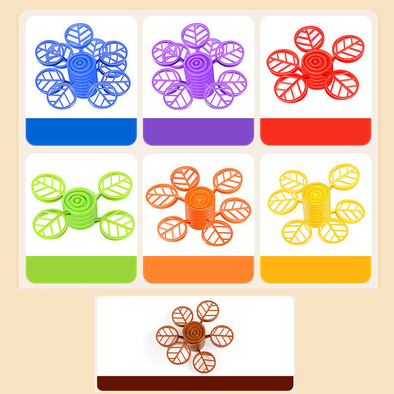 "Färgglada staplingsblockleksaker i ABS-plast för barn, främjar kreativitet och motoriska färdigheter med levande färger."