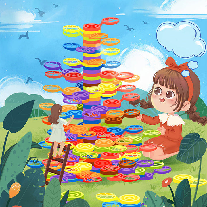 "Färgglada staplingsblockleksaker i ABS-plast för barn, främjar kreativitet och motoriska färdigheter med levande färger."