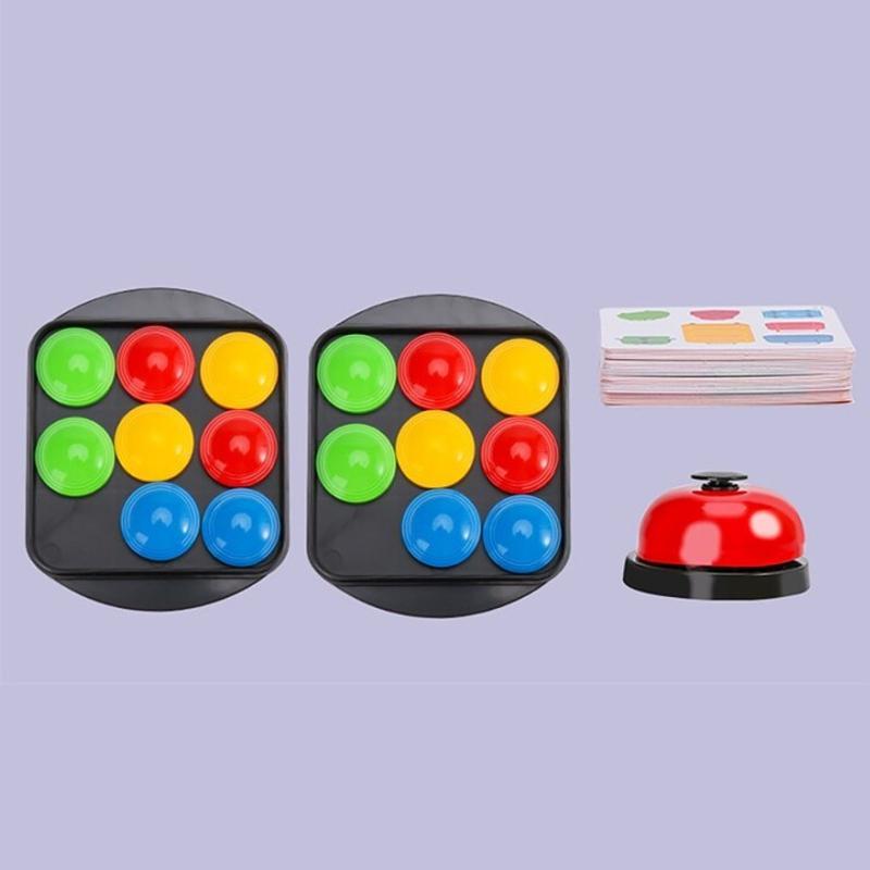 Färgglatt bordsspel för barn och vuxna, främjar koordination och logik, säker ABS-plast, 27x20x5,5 cm.