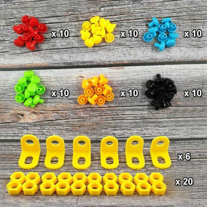 "Färgglatt elektriskt borrpussel leksak med skruvar och bräda för barn, kreativitet och lärande, barnleksaker över 3 år."