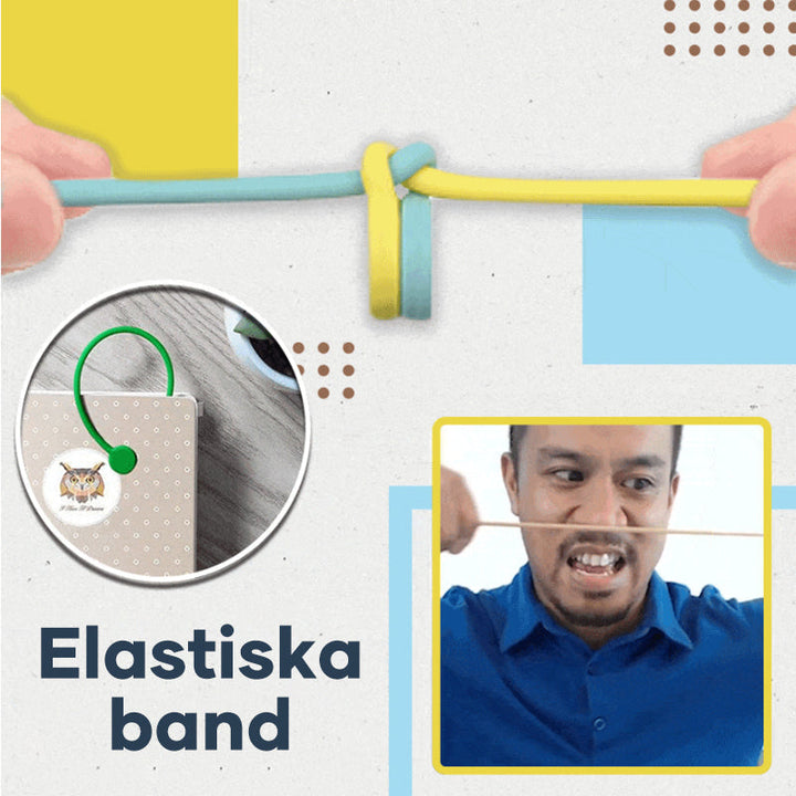 "Färggranna magnetiska kabelförvaringsband i silikon för smidig och stilren kabelhantering på skrivbordet."