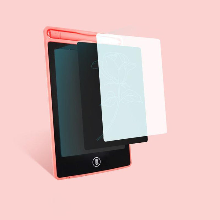 "Färgrik, tryckkänslig LCD-skrivplatta för barn, idealisk för ritning och skrivande, 6,5 tum skärm, magnetisk funktion."