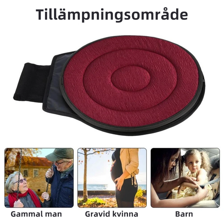 "Flanell roterande sittkudde med minnessvamp för bil och hem, varierande färgalternativ svart, beige, kaffe, röd."