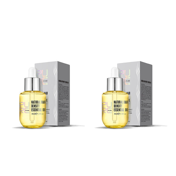 "Flaska med naturlig ingefära- och rosmarinolja för hårväxt, ger näring och främjar fylligare, friskare hår."