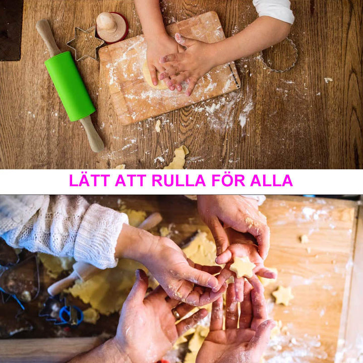 "Flerfärgad non-stick silikon bakmatta, perfekt för bakverk, med halkfri yta och temperaturtålighet."