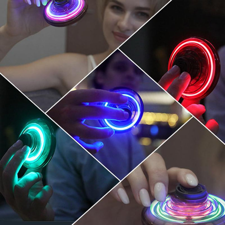 "Flygande UFO med LED och AI-kontroll, svävande leksak i svarta, röda, blå nyanser, nattbelysning"