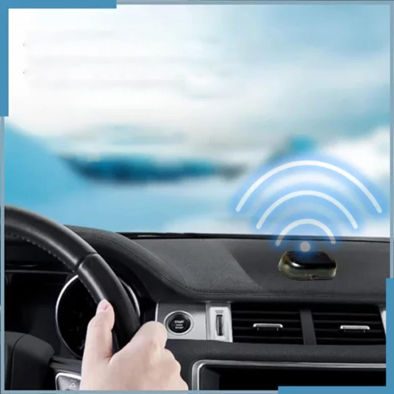 "Frostskyddsinstrument för bil, kompakt design, förhindrar is och snö på vindruta, säker vinterkörning."