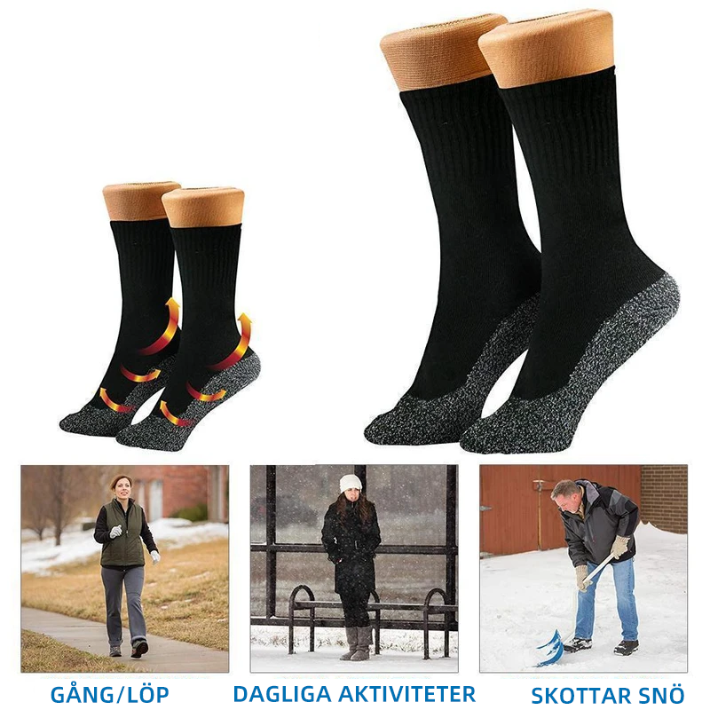 "Grå unisex komfortstrumpor i mjukt material för utomhusaktiviteter, passar under andra strumpor, S/M-L/XL storlekar."