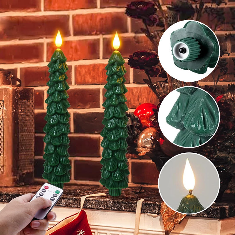 "Gröna LED-julgransljus med fjärrkontroll, sprider mysigt sken; perfekta för julstämning i hemmet, smutsfri design."