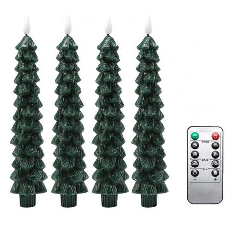 "Gröna LED-julgransljus med fjärrkontroll, sprider mysigt sken; perfekta för julstämning i hemmet, smutsfri design."