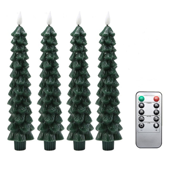 "Gröna LED-julgransljus med fjärrkontroll, sprider mysigt sken; perfekta för julstämning i hemmet, smutsfri design."