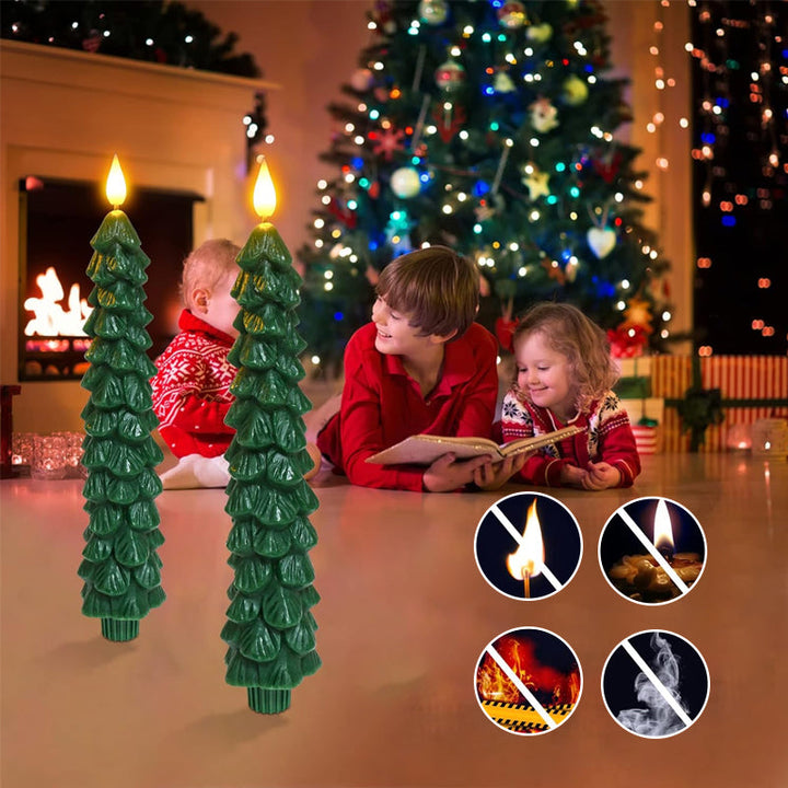 "Gröna LED-julgransljus med fjärrkontroll, sprider mysigt sken; perfekta för julstämning i hemmet, smutsfri design."