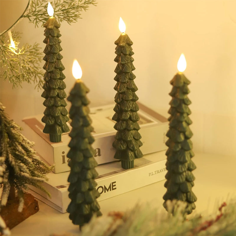 "Gröna LED-julgransljus med fjärrkontroll, sprider mysigt sken; perfekta för julstämning i hemmet, smutsfri design."
