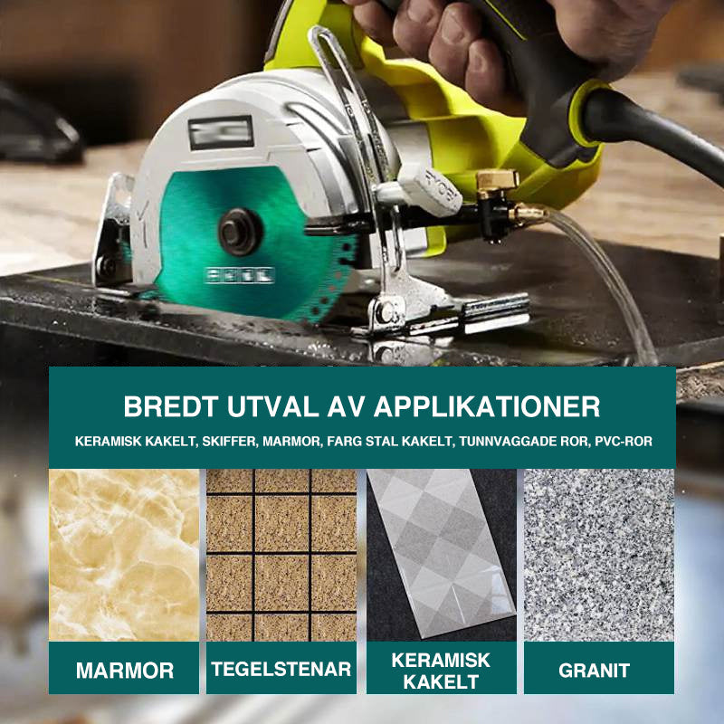 "Grönt diamantskärblad för verktyg, 100 mm, 2 mm tjockt, för precisionsskärning av kakel och marmor, multifunktionellt."