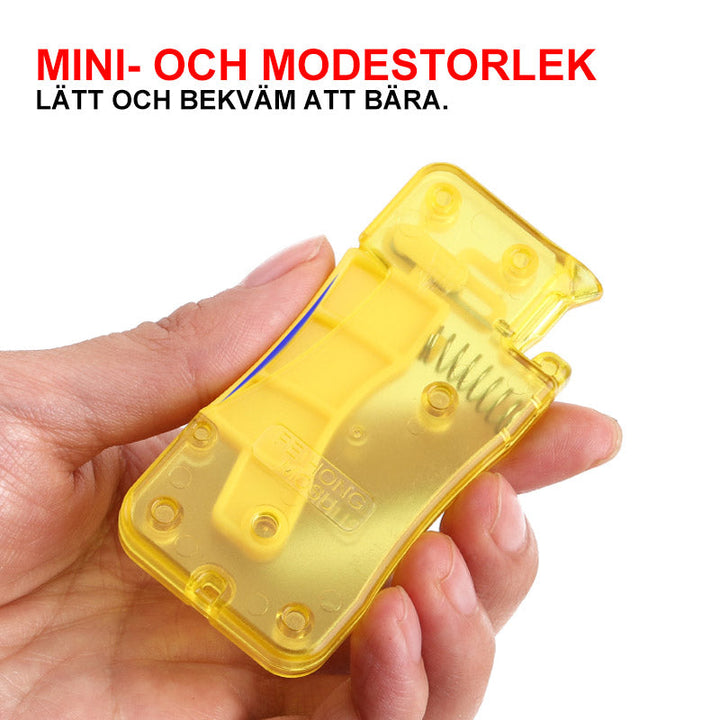 "Gul automatisk nålträdare för hand- och maskinsömnad, kompakt och lättanvänd accessoar"