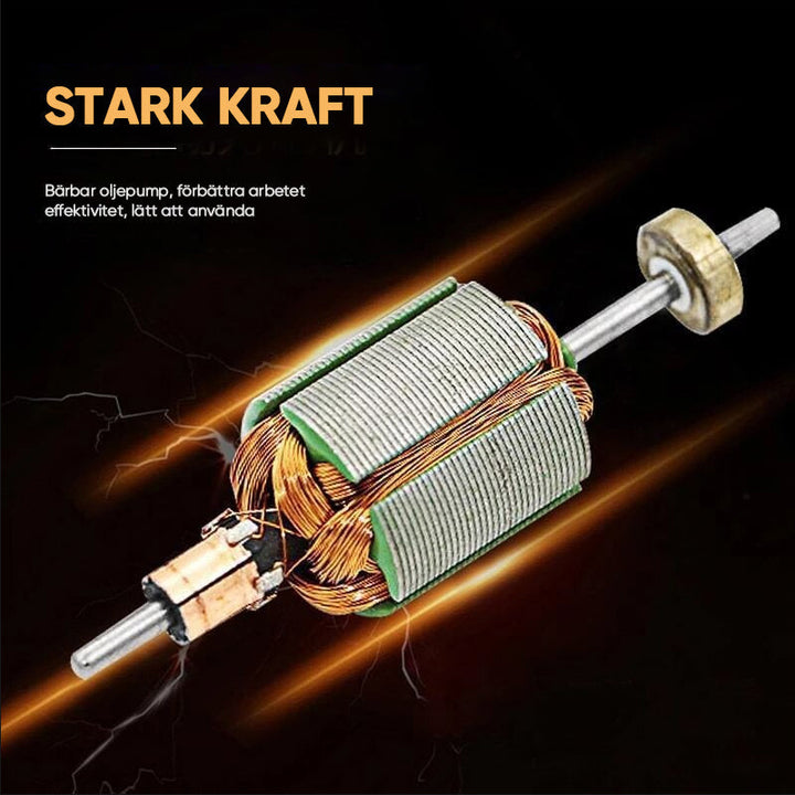 Gul elektrisk mikrobränslepump i aluminiumlegering, robust design med rostfritt stålfilter, idealisk för DC12V/24V system.