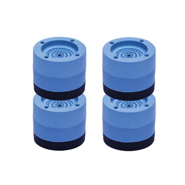 "Gummifötter för tvättmaskin, dämpa ljud och vibrationer, blå och grå färg, hållbara, enkel installation."