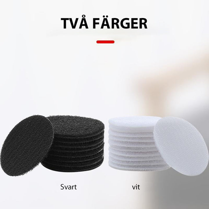 "Halkfria krokar och öglor, PVC, svart/vit för säkert fäste av mattor, stilren design, interiörsäkerhet."