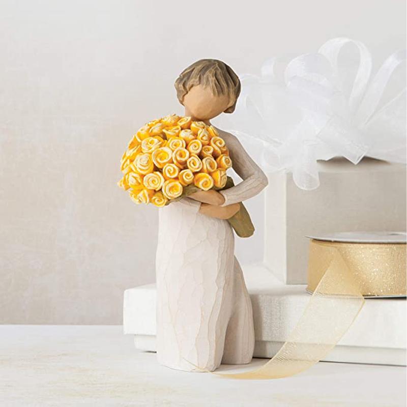 "Handsnidad blomsterdekoration: detaljrika blommor i högkvalitativ harts, perfekt som stilfull inredning eller gåva."