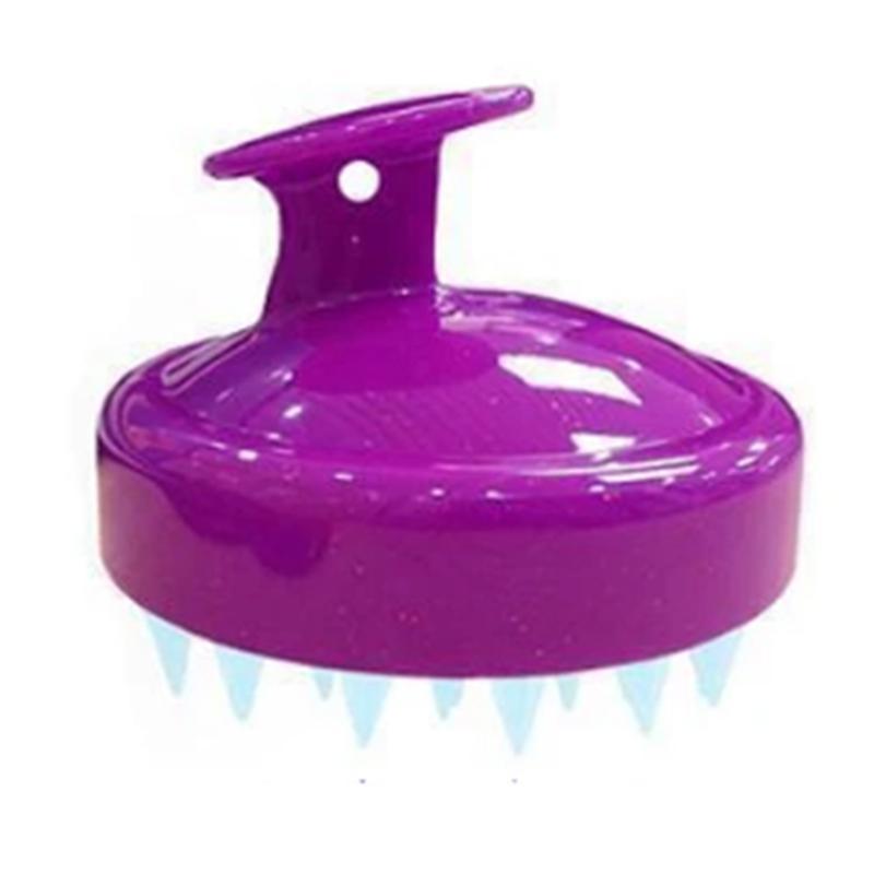 "Hårbottenborste med silikonmassage, blå färg, exfolierar och rengör hårbotten, passande för alla hårtyper."