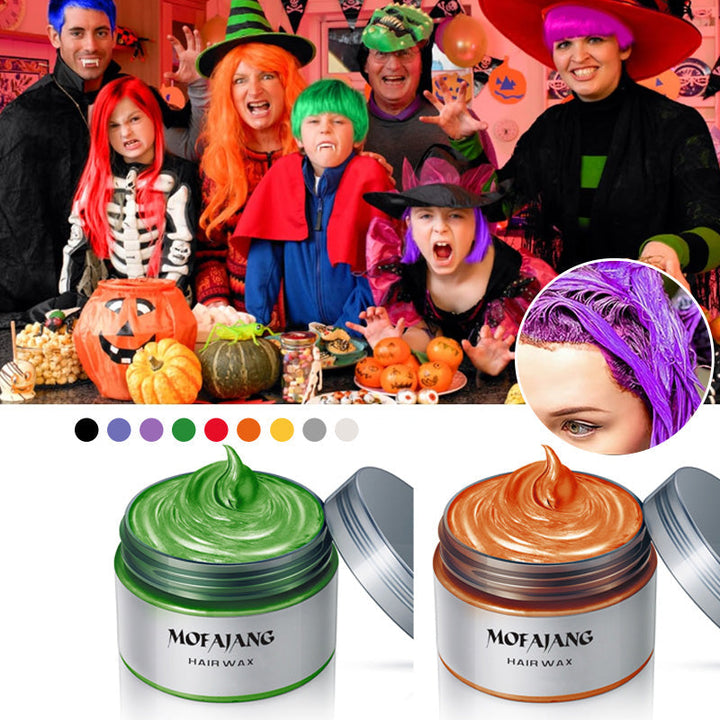 "Hårfärgsvax med livfulla färger för kreativ styling, naturliga ingredienser och enkel applicering hemma."