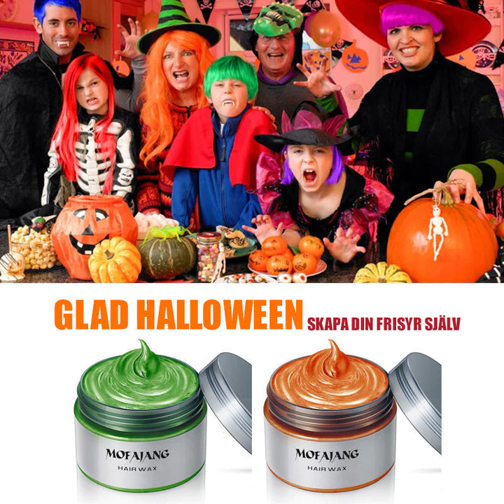 "Hårfärgsvax med livfulla färger för kreativ styling, naturliga ingredienser och enkel applicering hemma."