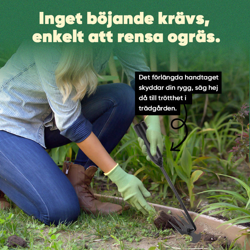 "Haveredskap för ogräsutdragning, lätt och effektiv, designad för trädgårdsarbete, utrustad med förlängningsfunktion."