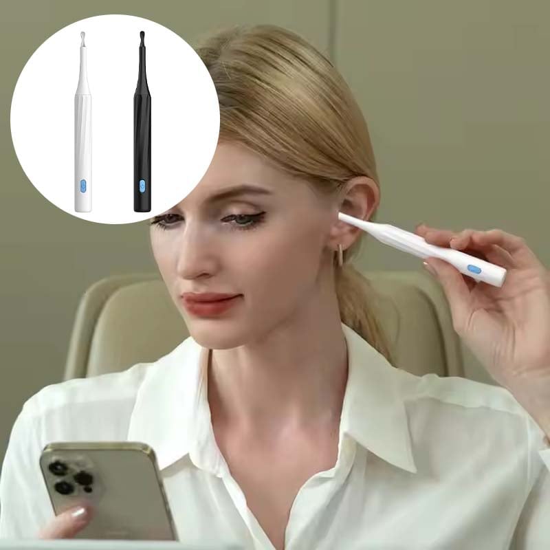 "HD-Kamera öronrengöringskit med LED-lampor för säker rengöring, ergonomisk design, högupplösta bilder i hörselgången."