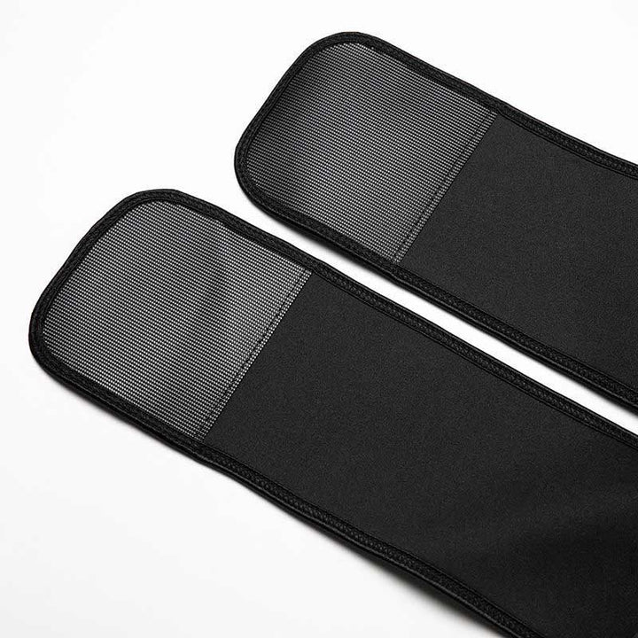 Herr neopren bastuväst med dragkedja och midjeband, svart design, förbättrar hållning och maximerar kaloriförbränning.