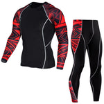 Tights & Långärmad tröja röd/svart