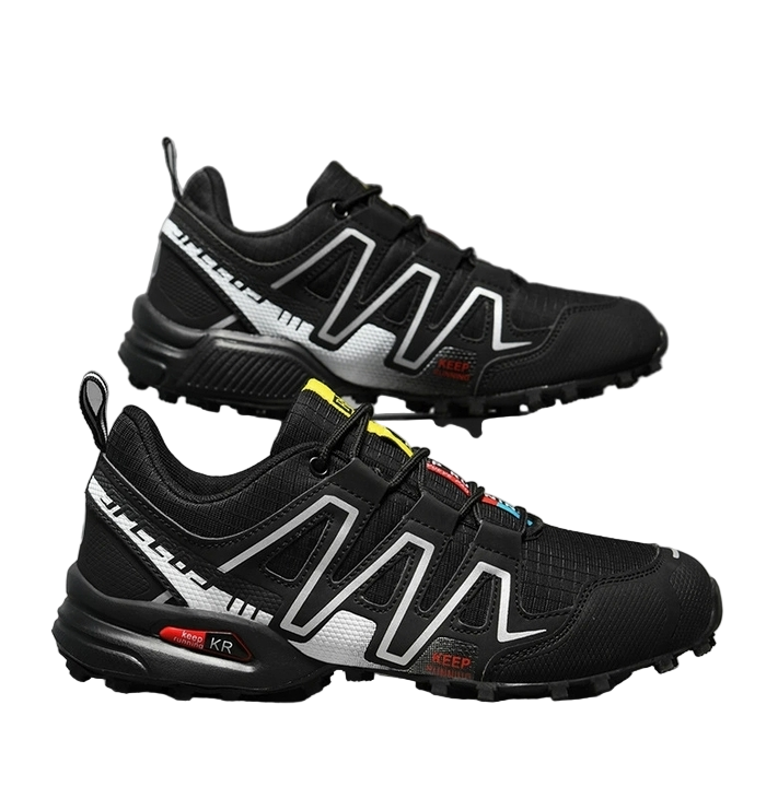 Herrars vattentåliga vandringsskor, utomhusskor, robusta för friluftsliv.