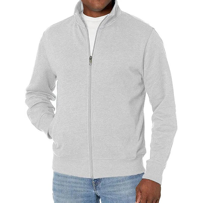 "Herrtröja med dragkedja i hållbart material, modern design, perfekt för alla säsonger och stilfull lager-på-lager-look."