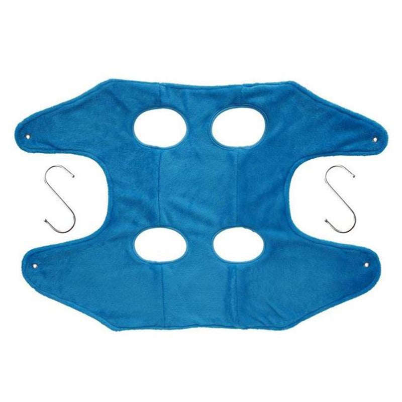 "Högkvalitativ flanell hängmatta för husdjur, säker och bekväm för hund- och kattklippning, blå färg, storlek M."