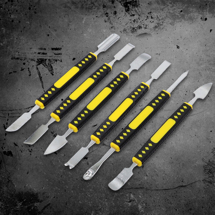 "Högkvalitativt 6st metallkofot verktygsset med ergonomiskt ABS-handtag, idealiskt för reparation av elektronik."